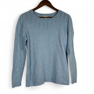 Talbots Blue Speckled Knit Sweater